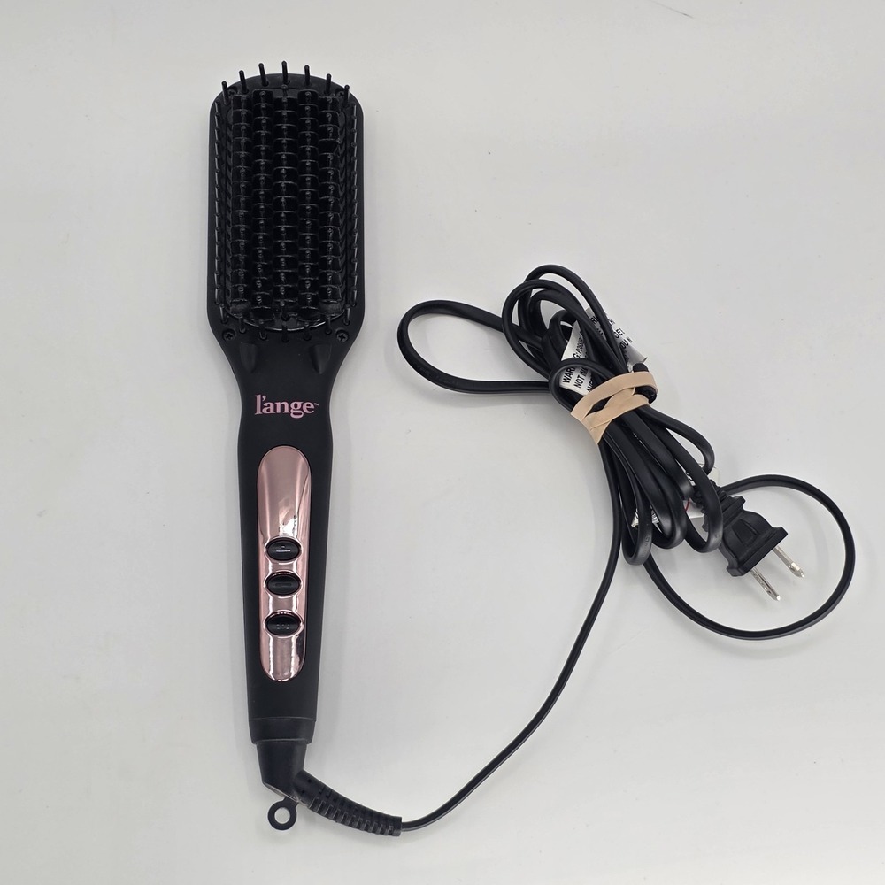 L'ange Le Vite Hair Brush Straightener Black Lange Thermal Ion Ceramic Tested